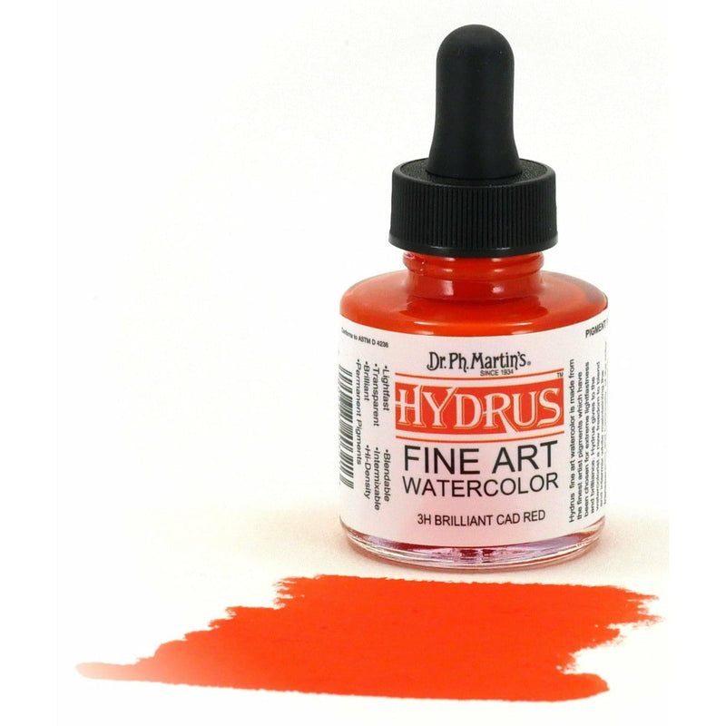Dark Slate Gray Dr. Ph. Martin's Hydrus Fine Art Watercolour Paint   29.5ml  Brilliant Cad Red Watercolour Paints