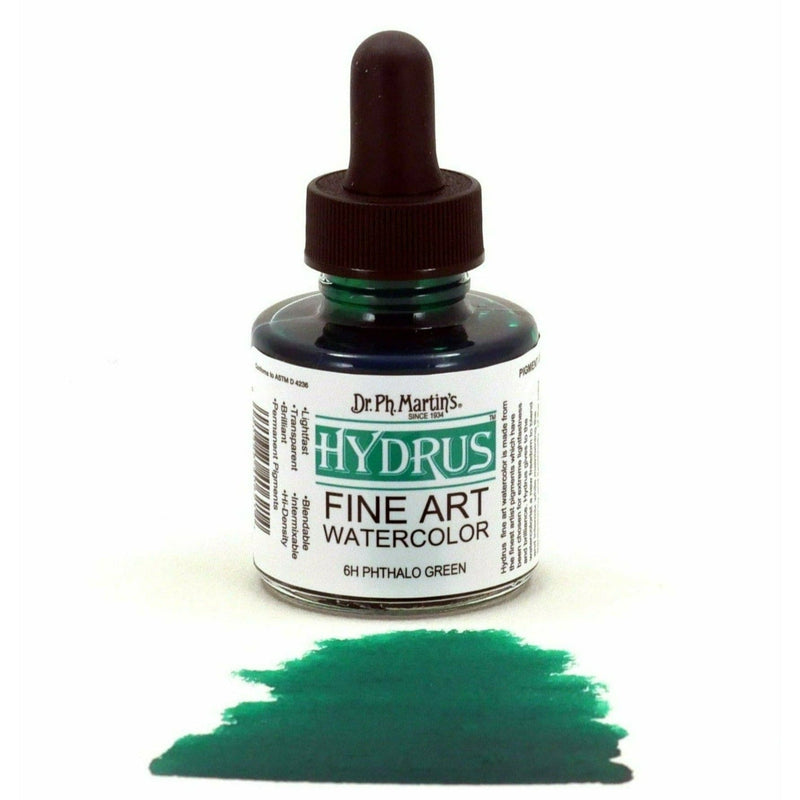 Lavender Dr. Ph. Martin's Hydrus Fine Art Watercolour Paint   29.5ml  Phthalo Green Watercolour Paints