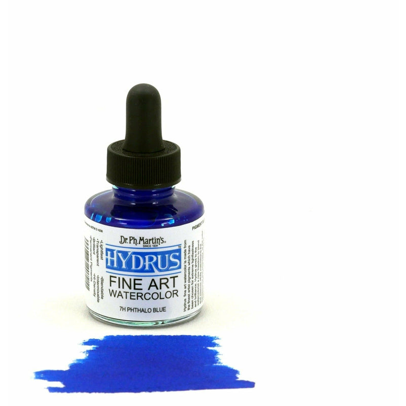 Dark Slate Blue Dr. Ph. Martin's Hydrus Fine Art Watercolour Paint   29.5ml  Phthalo Blue Watercolour Paints
