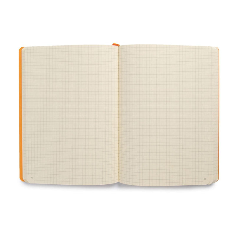 Light Gray Rhodia Goal Book A5 5x5 Grid  Soft Cover  Raspberry Pads