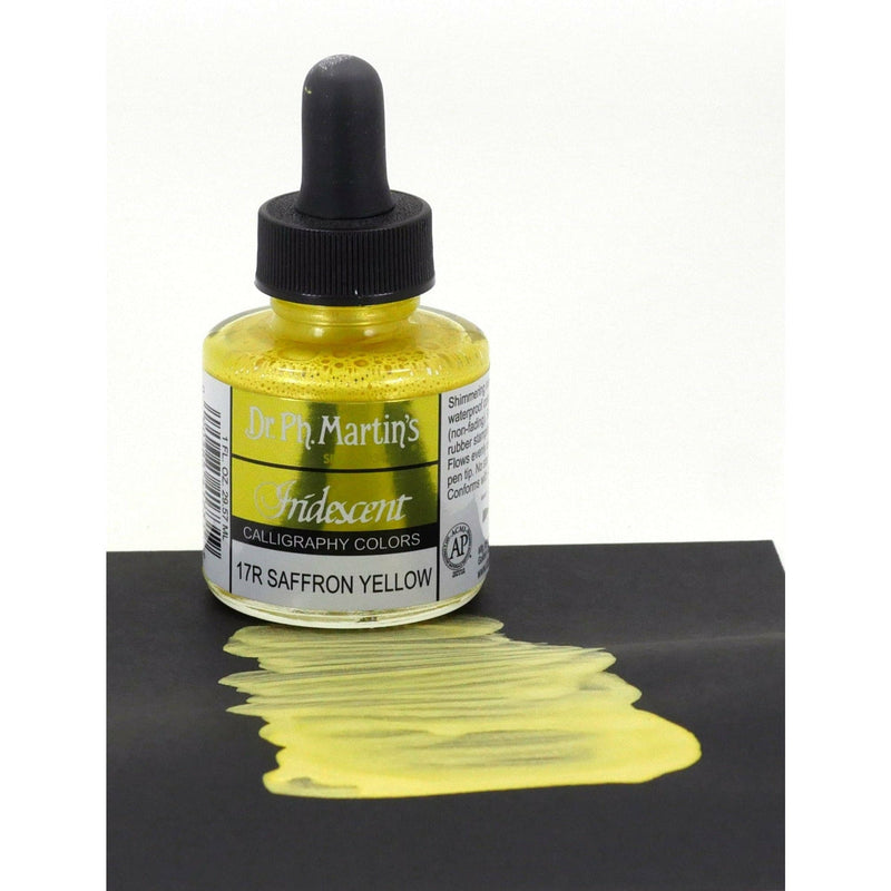 White Smoke Dr. Ph. Martin's Iridescent Calligraphy Ink Colour  29.5ml  Saffron Yellow Inks