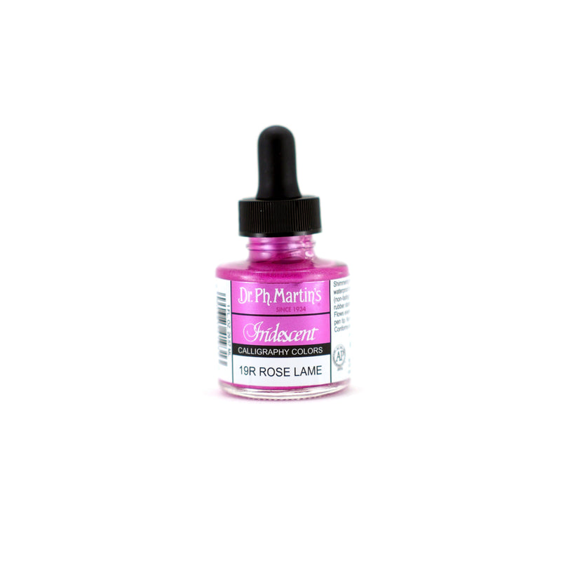 Black Dr. Ph. Martin's Iridescent Calligraphy Ink Colour  29.5ml  Rose Lame Inks