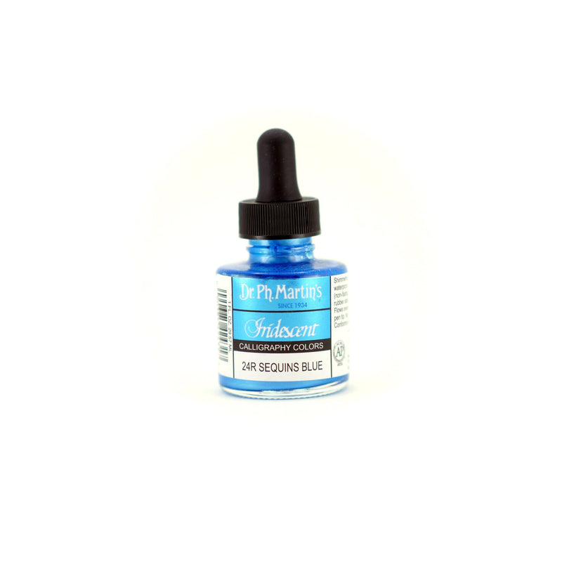 White Smoke Dr. Ph. Martin's Iridescent Calligraphy Ink Colour  29.5ml  Sequins Blue Inks