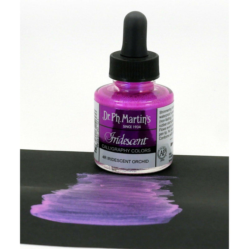 White Smoke Dr. Ph. Martin's Iridescent Calligraphy Ink Colour  29.5ml  Iridescent Orchid Inks