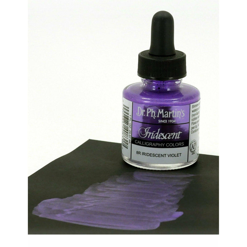 Dim Gray Dr. Ph. Martin's Iridescent Calligraphy Ink Colour  29.5ml  Iridescent Violet Inks