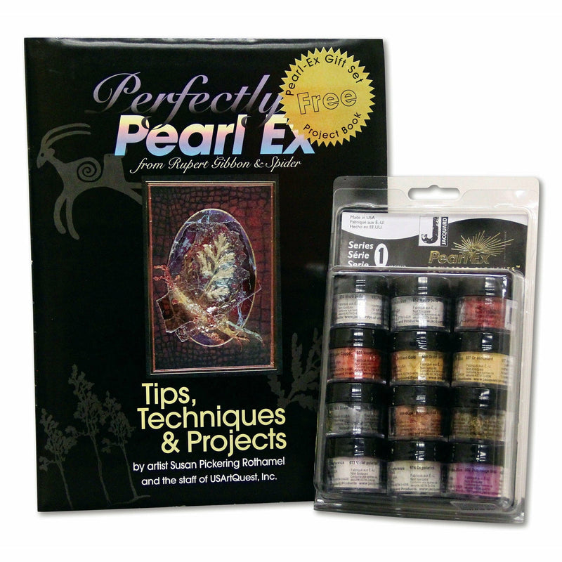 Gray Jacquard Pearl-Ex Book Gift Set Pigments
