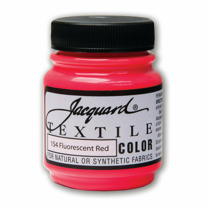Black Jacquard Textile Color 66.54ml Fluorescent Red Fabric Paints & Dyes