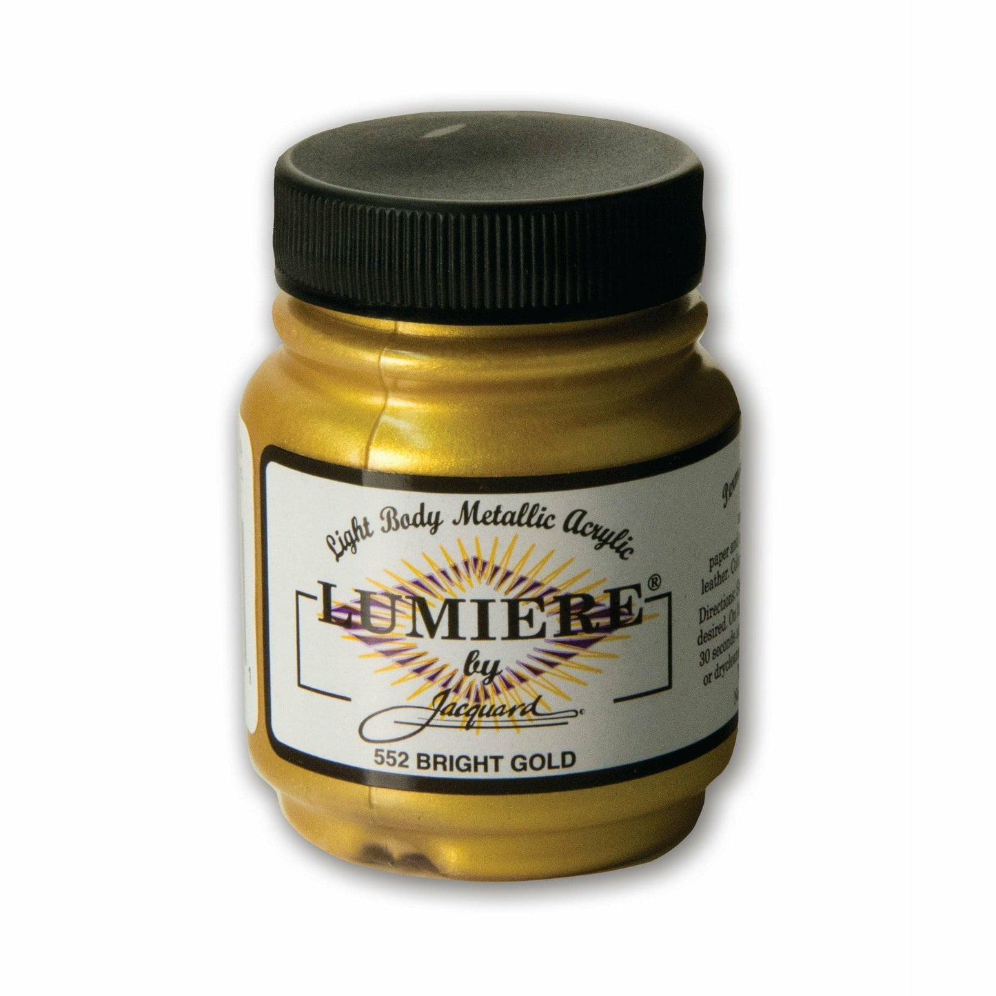 Dim Gray Jacquard Lumiere-Bright Gold 70ml Fabric Paints & Dyes