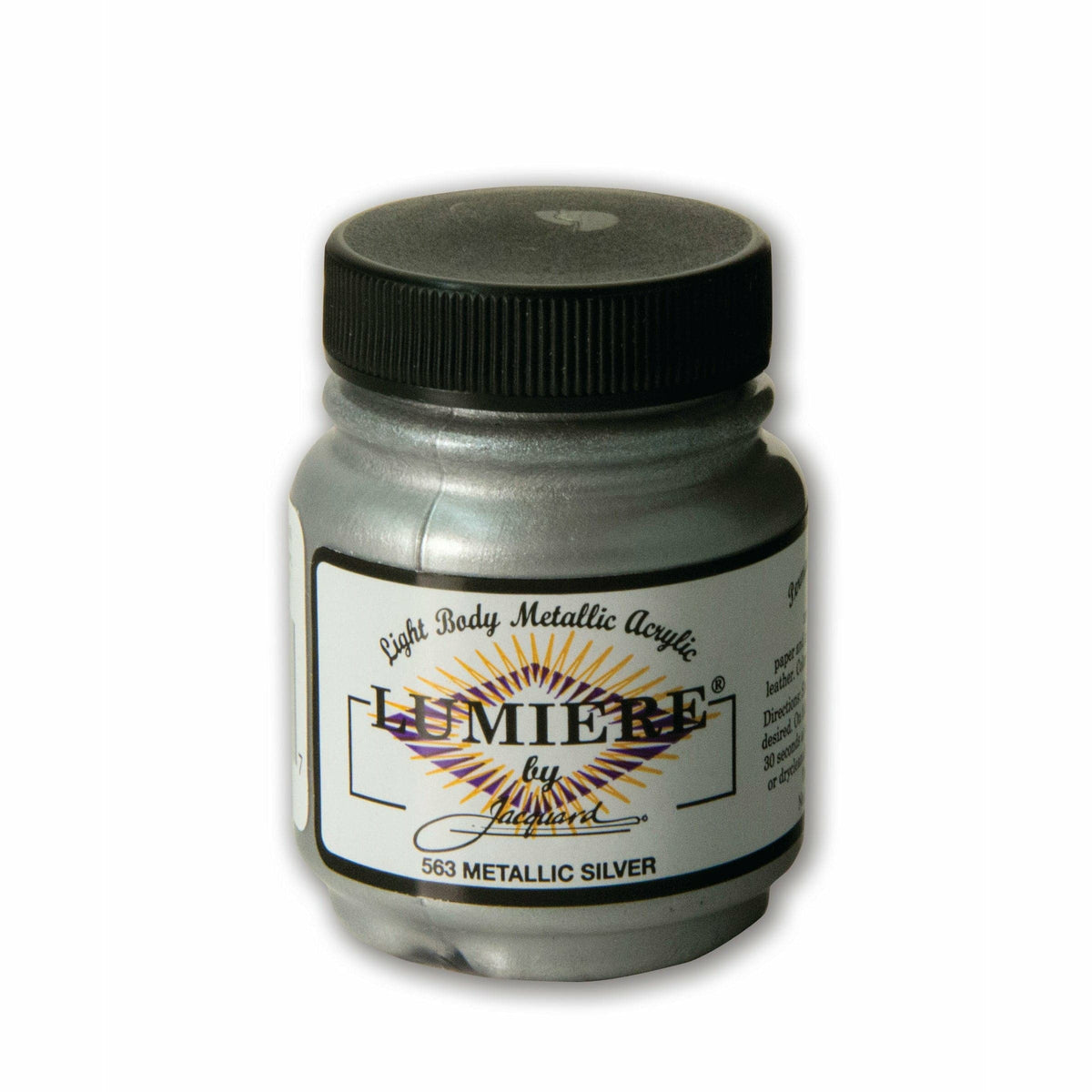Dark Slate Gray Jacquard Lumiere-Metallic Silver 70ml Fabric Paints & Dyes