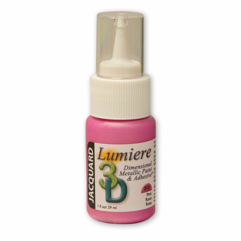 Gray Jacquard 3D Lumiere Pink 29ml Dimensional Craft Paint
