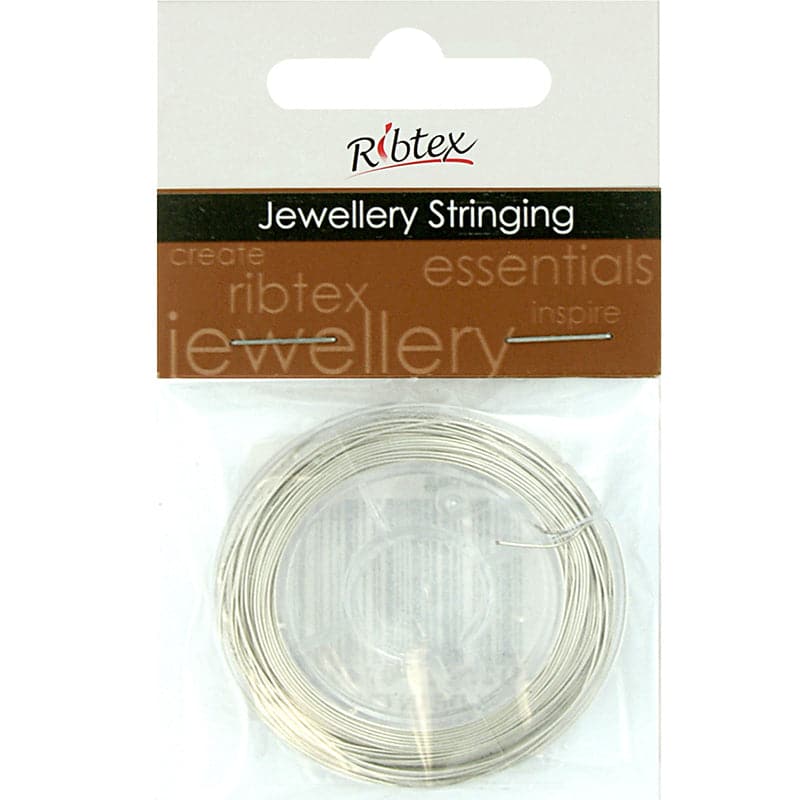 Light Gray Ribtex Designer Wire-Silver 26 Gauge 20m Jewelry & Beading Wire