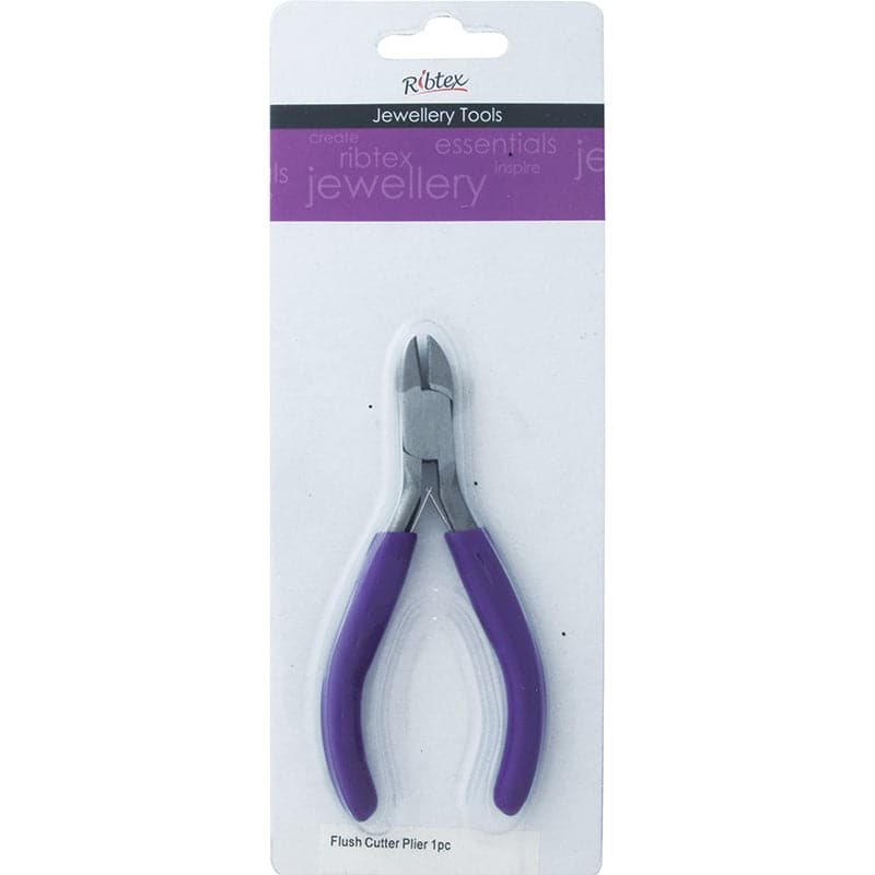 Light Gray Ribtex  Plier Long Nose Flat 1 Piece Jewelry and Beading Tools