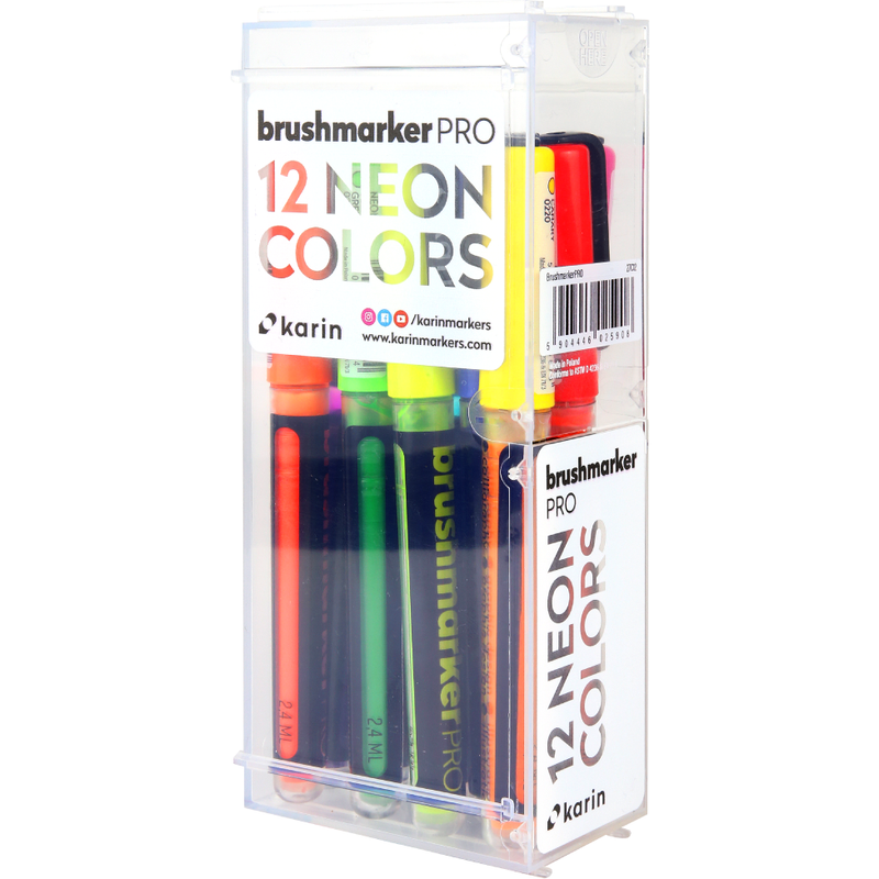 Dark Slate Gray Brushmarker PRO 12 "Neon colors" set Pens and Markers