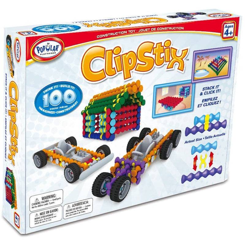 Dark Slate Gray ClipStix 100 Piece Kids Educational Games and Toys