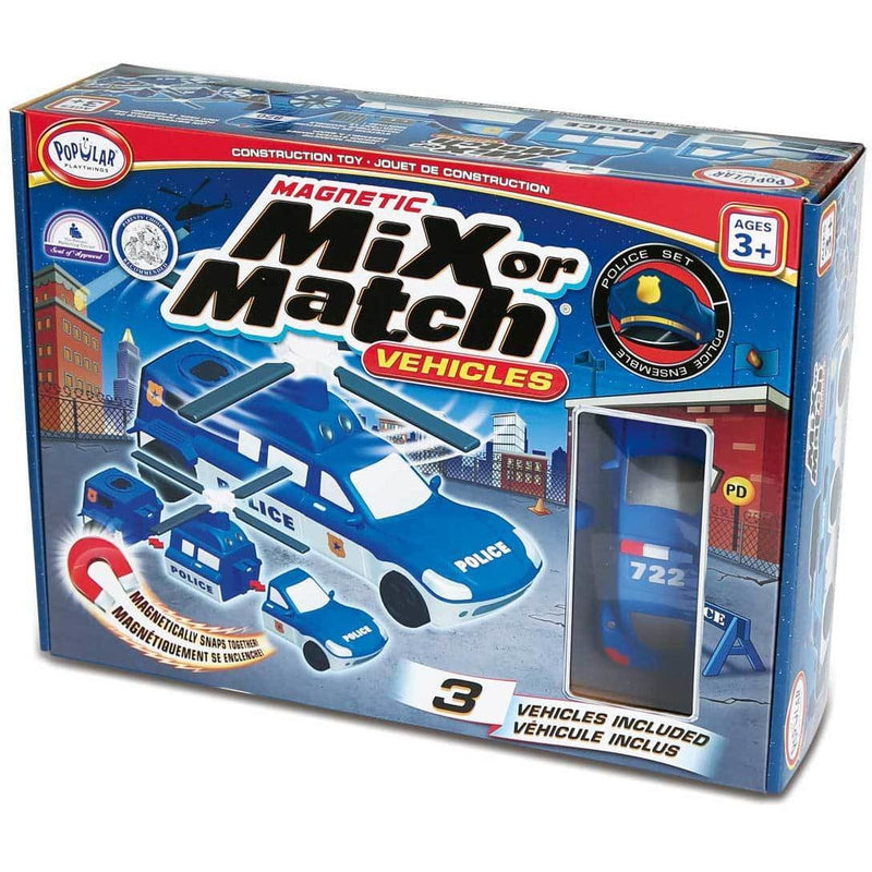Dark Cyan Mix or Match  Vehicles - Police Kids Educational Games and Toys