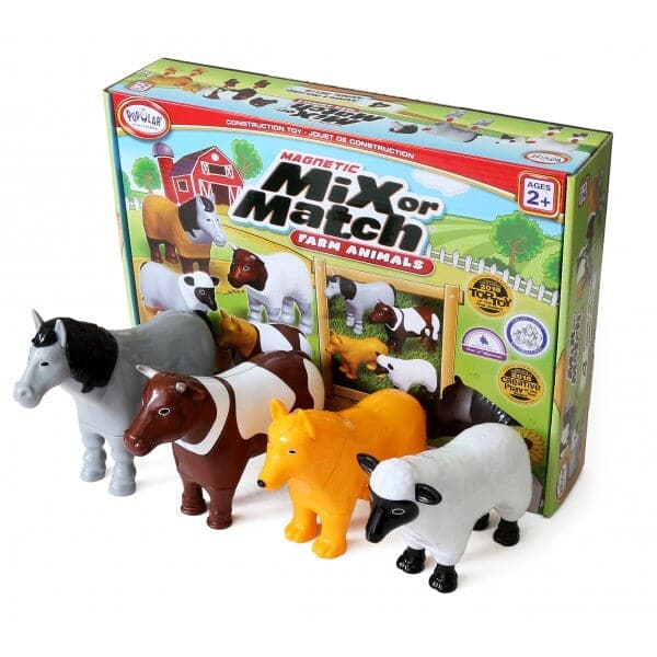 Dark Orange Mix or Match Animals - Farm Kids Educational Games and Toys