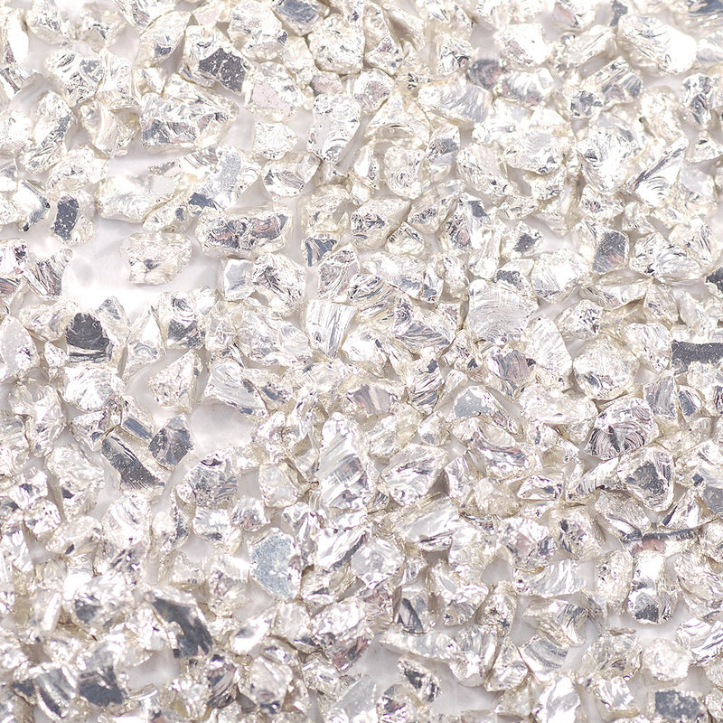 Light Gray Urban Crafter Crushed Broken Glass-Silver 100g Resin Craft