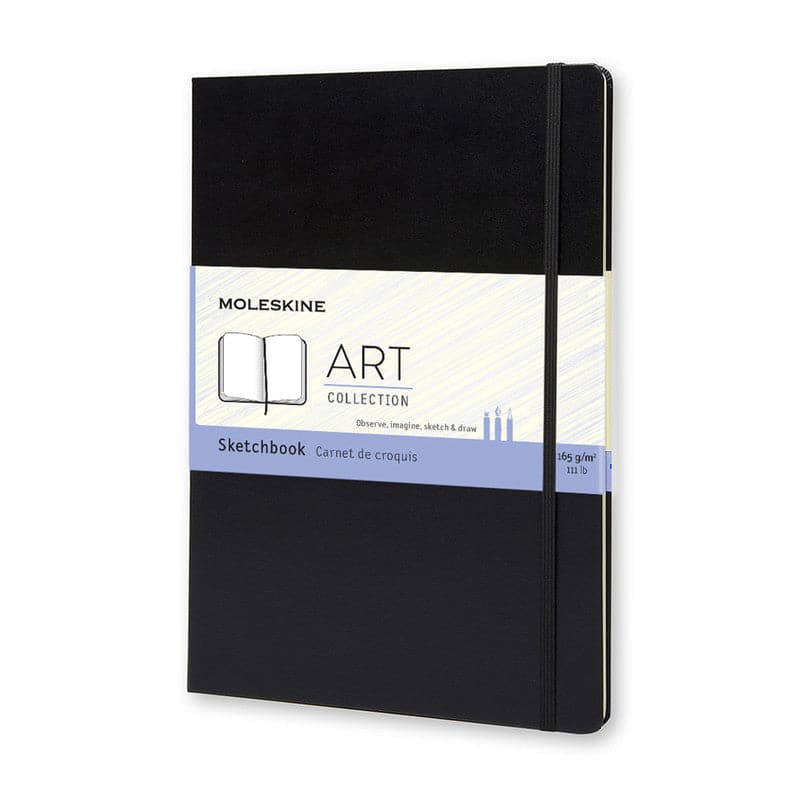 Black Moleskine Folio Sketchbook -  Plain  - A4 - Black Pads