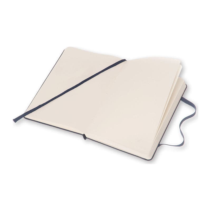 Antique White Moleskine Classic  Hard Cover  Note Book -  Plain  -  Pocket - Sapphire Blue Pads