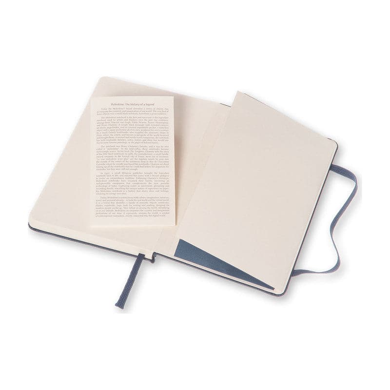 Light Gray Moleskine Classic  Hard Cover  Note Book -  Plain  -  Pocket - Sapphire Blue Pads