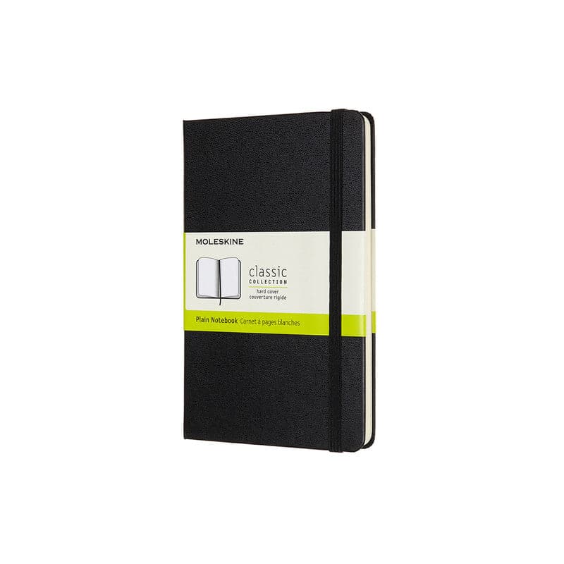 Dark Slate Gray Moleskine Classic Notebook  Medium   Plain   Hard Cover  Black Pads