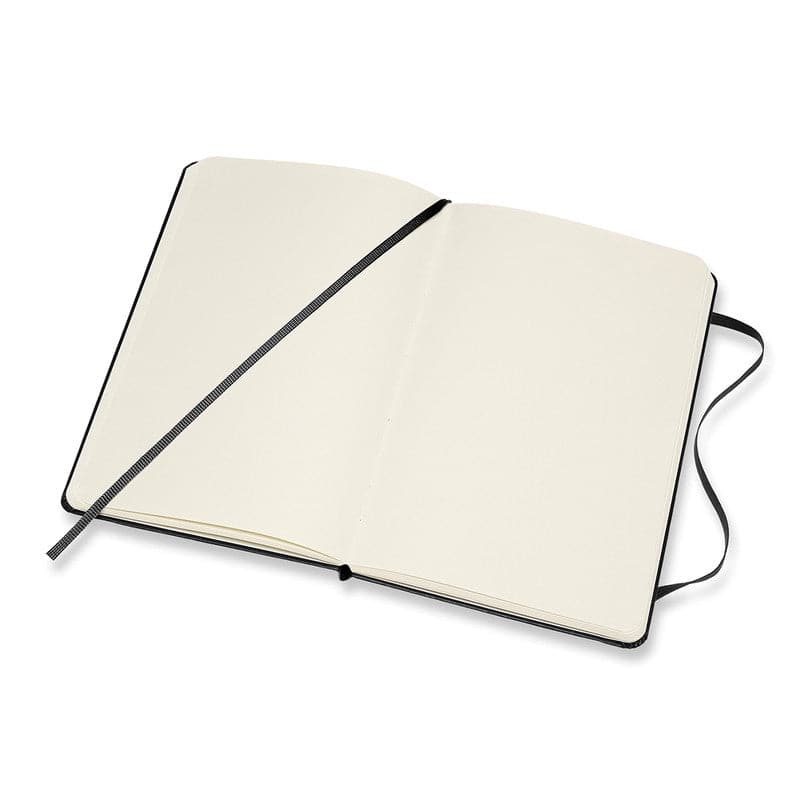 Antique White Moleskine Classic Notebook  Medium   Plain   Hard Cover  Black Pads