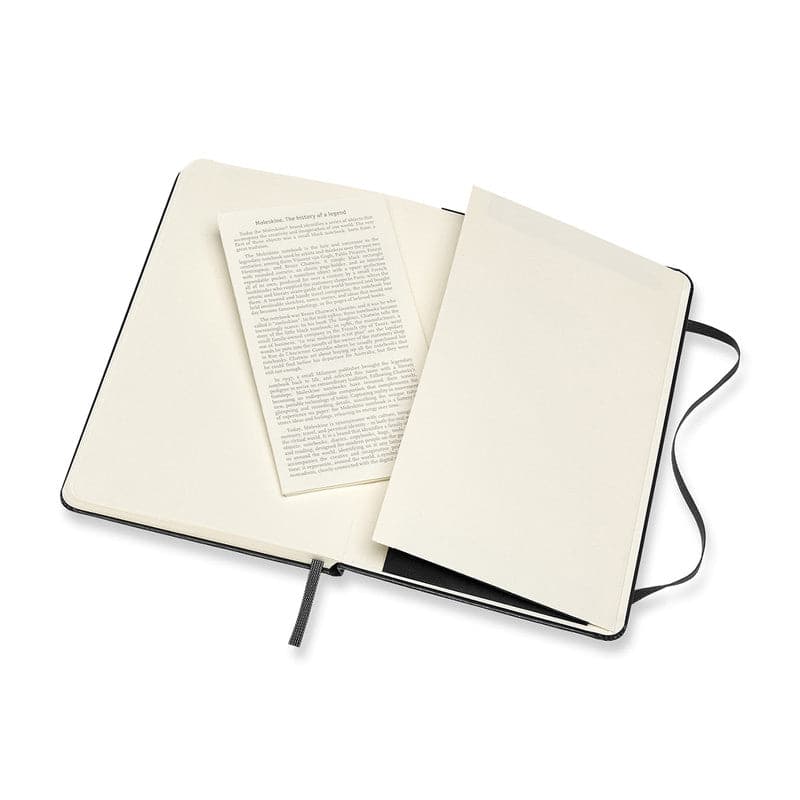 Antique White Moleskine Classic Notebook  Medium   Plain   Hard Cover  Black Pads