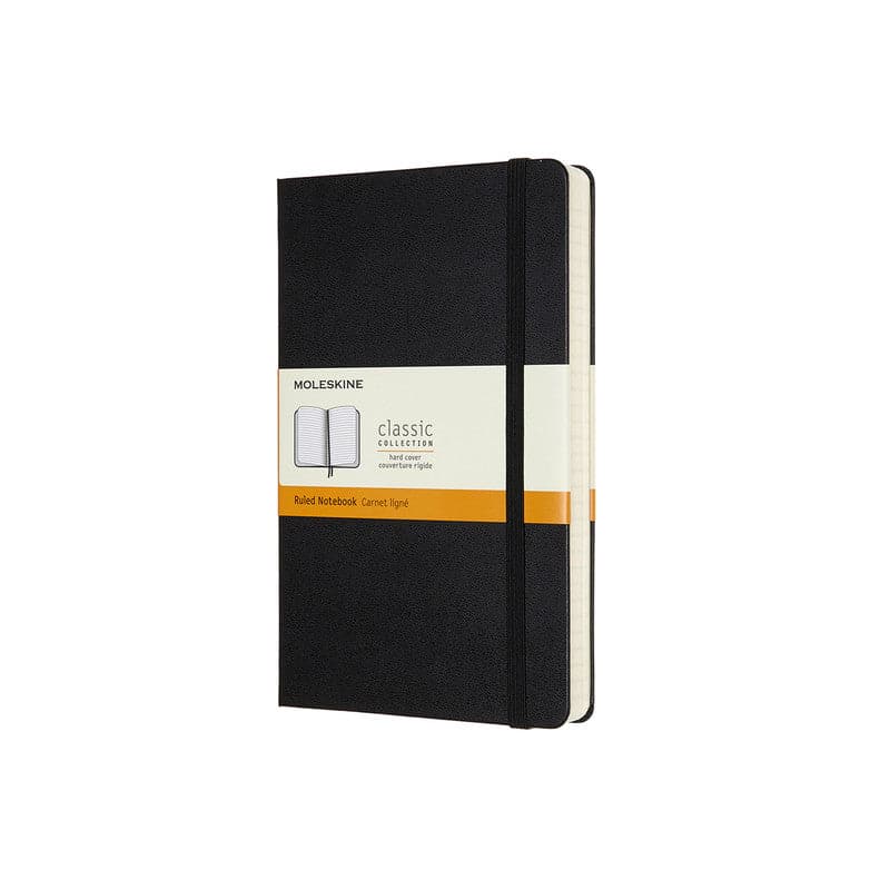 Black Moleskine Classic Notebook Exp   Large   Ruled  Hard Cover  Black Pads