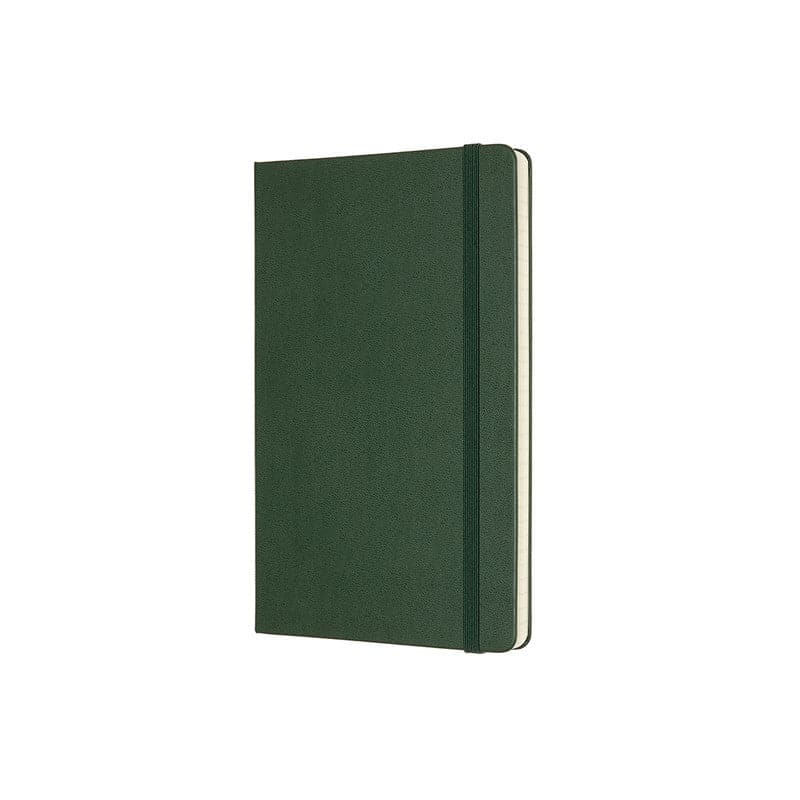 Dark Slate Gray Moleskine Classic Notebook Ruled  Large  Hard Cover  Green Pads