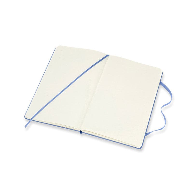 Beige Moleskine Classic Notebook   Large    Plain   Hard Cover  Hydrangea Blue Pads