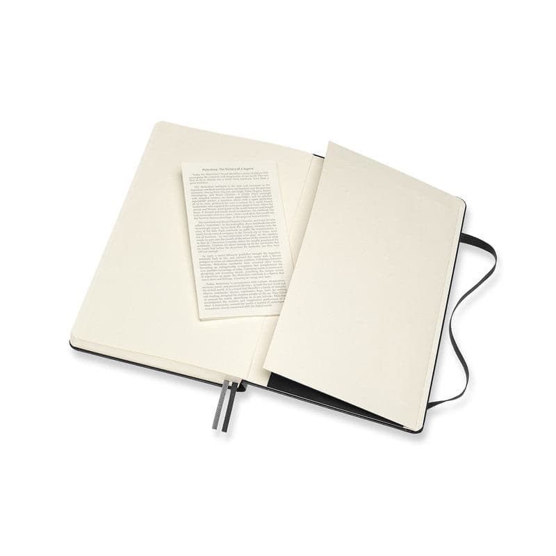 Antique White Moleskine Classic Notebook Exp   Large    Plain   Hard Cover  Black Pads