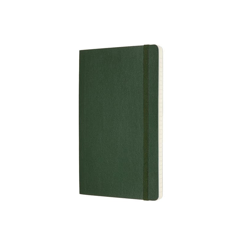 Dark Slate Gray Moleskine Classic Notebook Ruled  Large  Soft Cover  Green Pads