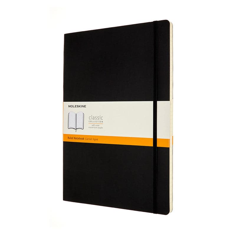 Black Moleskine Classic  Soft Cover  Note Book Ruled A4 Black Pads