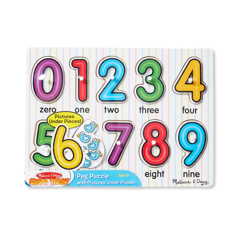 Sea Green Melissa & Doug - Numbers Peg Puzzle Puzzles