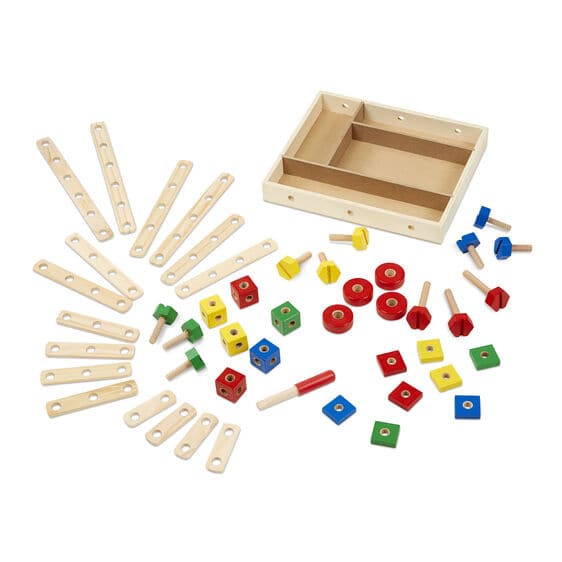 Bisque Melissa & Doug - Construction Set in a Box Kids Educational Games and Toys