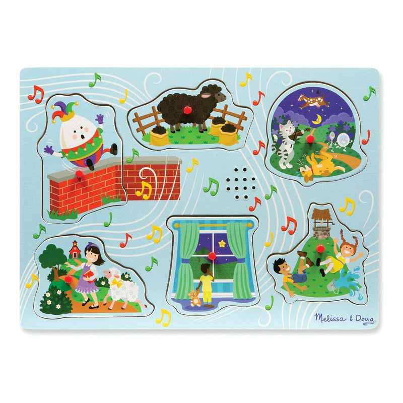 Light Gray Melissa & Doug - Sing-Along Nursery Rhymes 2 Song Puzzle - 6 piece Puzzles