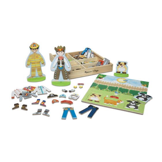 Tan Melissa & Doug - Occupations Magnetic Dress-Up Play Set Kids Educational Games and Toys