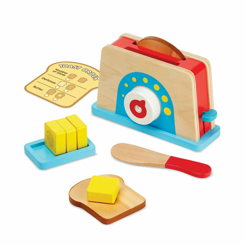 Tan Melissa & Doug - Bread and Butter Toaster Set Kids Educational Games and Toys