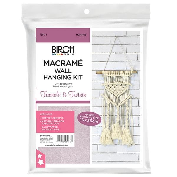 Pale Violet Red Macrame Wall Hanging Kit - Tassels & Twists Macrame Kits