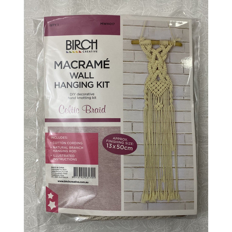 Dim Gray Macrame Wall Hanging Kit - Celtic Braid Macrame Kits