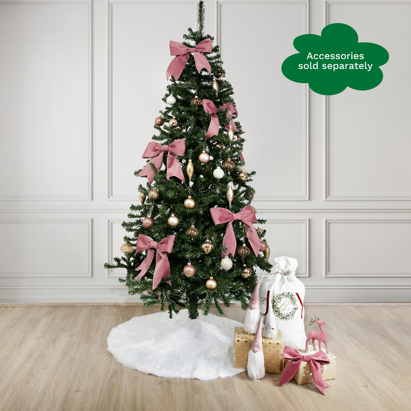 Gray Make a Merry Christmas Pine PVC Hinged Tree 150cm with 286 Tips Christmas