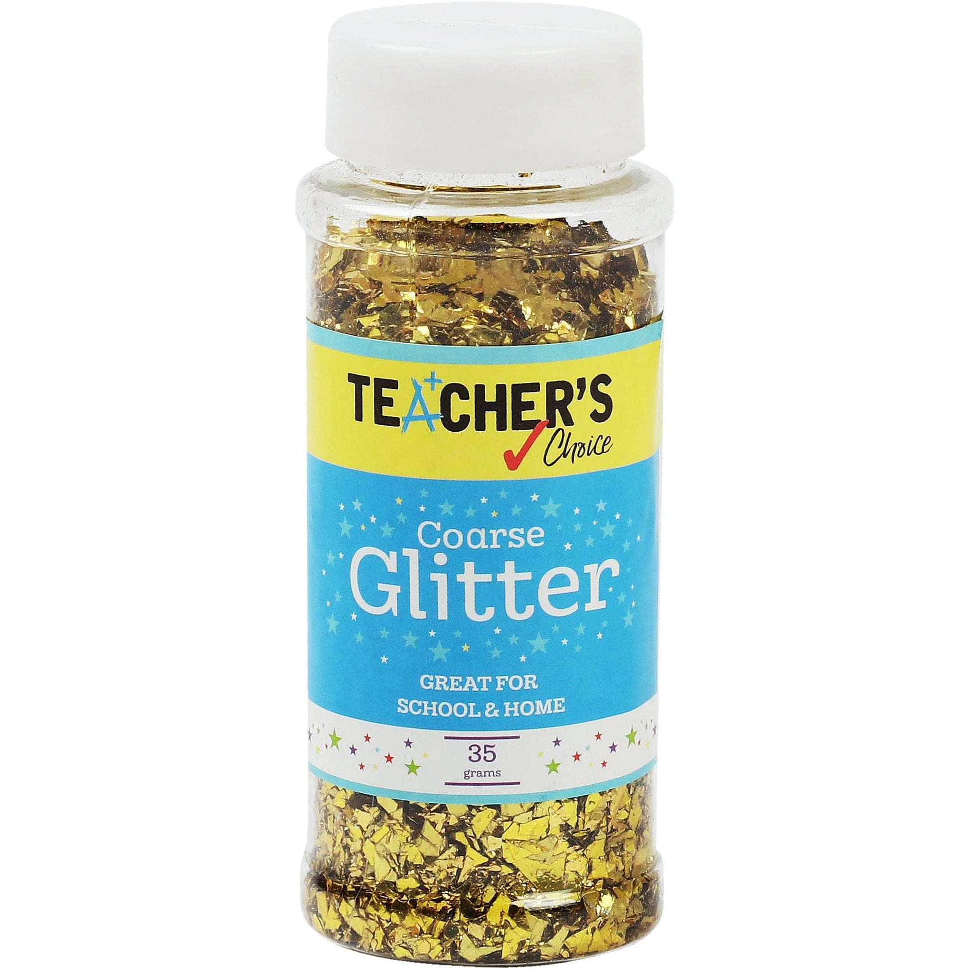 Light Gray Teacher’s Choice Coarse Glitter Shaker 35g Gold Kids Craft Basics