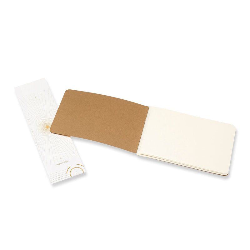 White Smoke Moleskine Art Sketch Album  Pocket Kraft Brown Pads