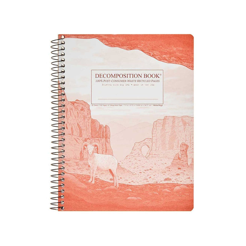 Light Gray Decomposition Book Spiral Notebook Ruled   Large   Moab Pads