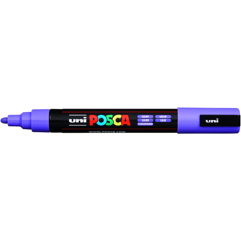 Black Posca Medium Bullet Tip Lilac Pens and Markers