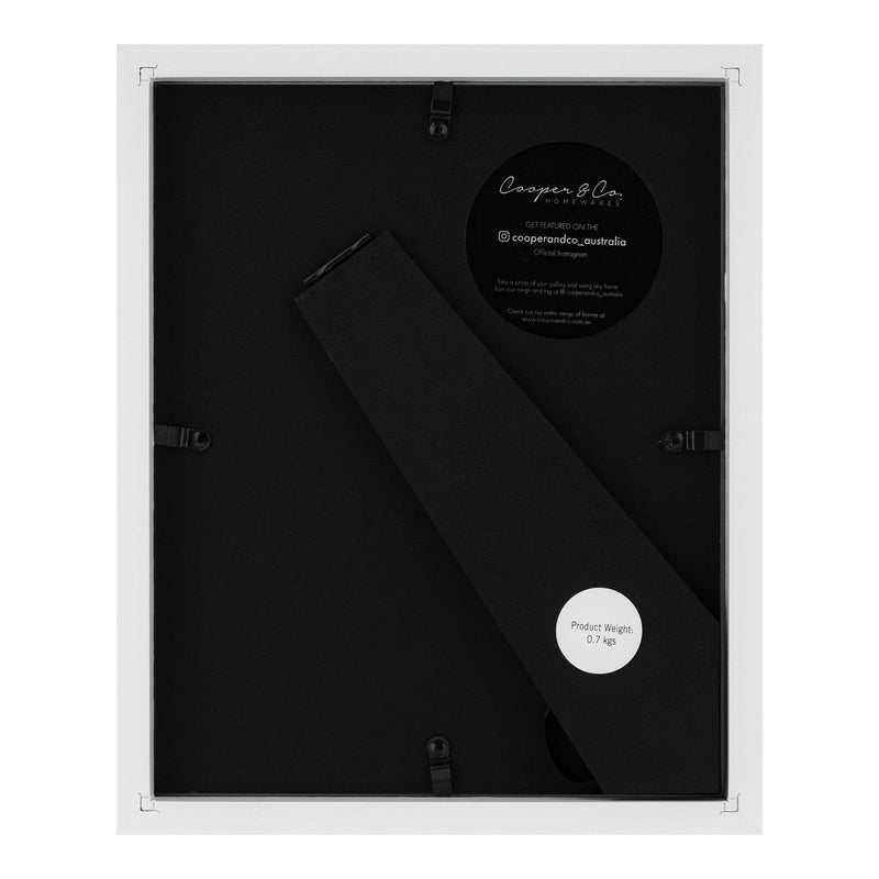 Light Gray Cooper & Co Set Of 4 20x25cm Matt to 13x18cm White Premium Paradise Wooden Photo Frame Frames