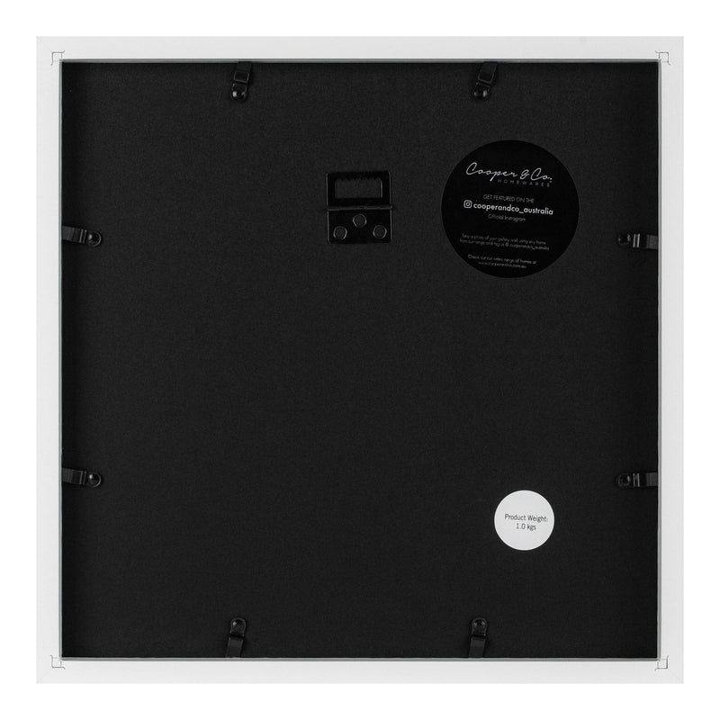 Black Cooper & Co Set Of 2 30x30cm Matt to 20x20cm White Premium Paradise Wooden Photo Frame Frames
