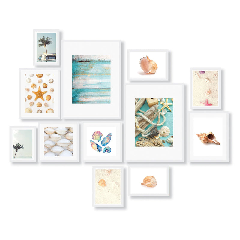 Beige Cooper & Co. Instant Gallery Wall 12 Piece Frame Set White Frames