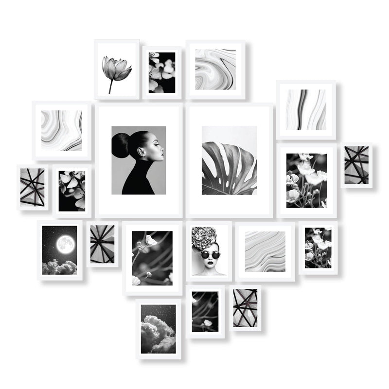 Dark Slate Gray Cooper & Co. Instant Gallery Wall 20 Piece Frame Set White Frames