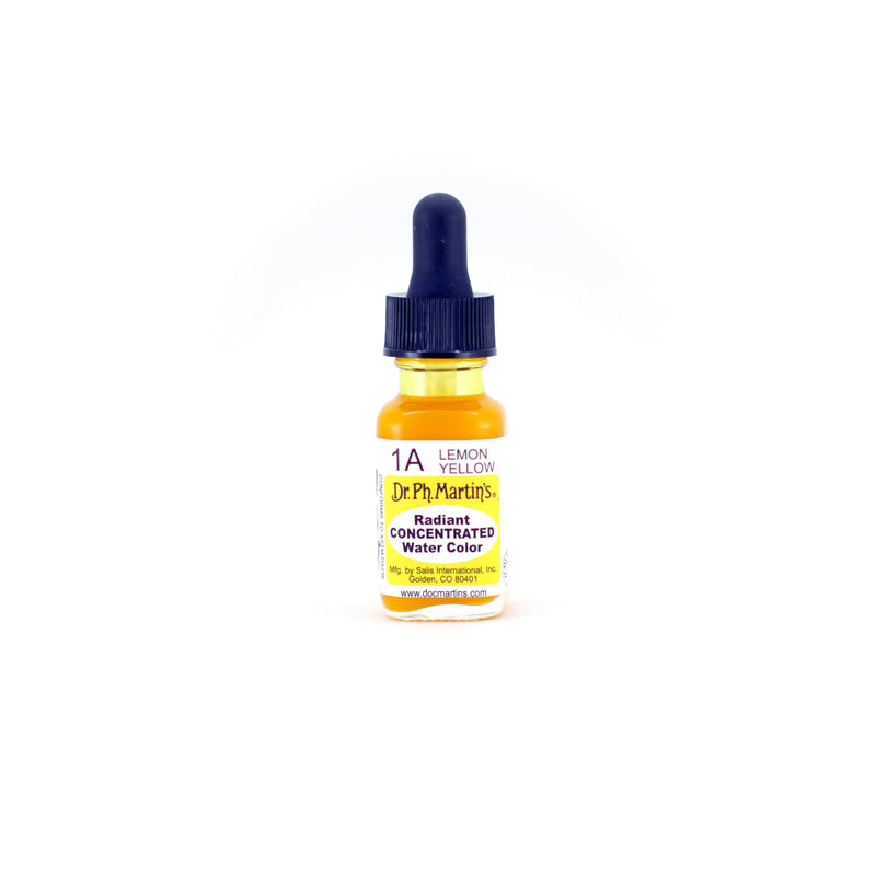 Seashell Dr. Ph. Martin's Radiant Concentrated Watercolour Paint   14.78ml  Lemon Yellow Watercolour Paints